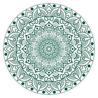 Mandala vector simple green abstract round openwork shape