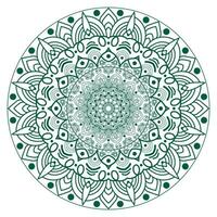 Mandala vector simple green abstract round openwork shape