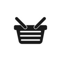 Shopping basket icon. Isolated vector illustration