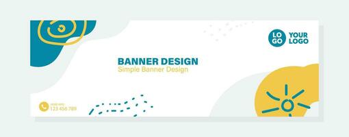 Abstract banner design web template, Horizontal header web banner. Modern cute Blue cover header background for website design, Social Media Cover ads banner, flyer, invitation card vector