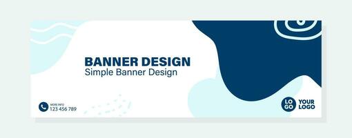 Abstract banner design web template, Horizontal header web banner. Modern cute Blue cover header background for website design, Social Media Cover ads banner, flyer, invitation card vector