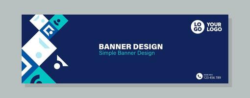 elegant banner design web template, Horizontal header web banner. Modern cute Blue cover header background for website design, Social Media Cover ads banner, flyer, invitation card vector