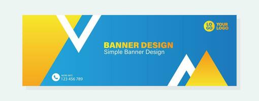 Vector gradient design minimal banner template banner for business company