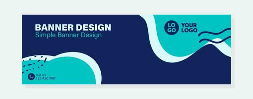 Abstract banner design web template, Horizontal header web banner. Modern cute Blue cover header background for website design, Social Media Cover ads banner, flyer, invitation card vector