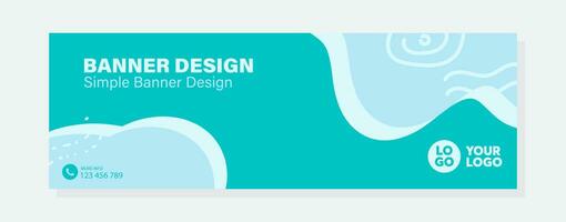 Abstract banner design web template, Horizontal header web banner. Modern cute Blue cover header background for website design, Social Media Cover ads banner, flyer, invitation card vector