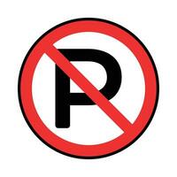 No estacionamiento tráfico firmar vector. la carretera firmar ilustración vector