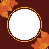 autumn, spring and summer background. beautiful design with leaf ornaments and empty space for text. vector for greeting cards, social media, flyers, banners.