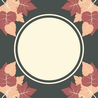 autumn, spring and summer background. beautiful design with leaf ornaments and empty space for text. vector for greeting cards, social media, flyers, banners.