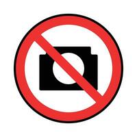 warning vector prohibited from taking photos. illustration in isolation on a white background.