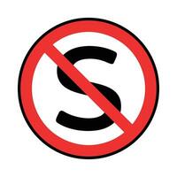 traffic sign no parking or stopping, warning sign vector. vector