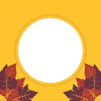 autumn, spring and summer background. beautiful design with leaf ornaments and empty space for text. vector for greeting cards, social media, flyers, banners.