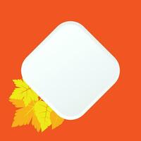 autumn background with geometric blank areas, leaf ornament vector. design for banner, greeting card, flyer, social media, presentation, web. vector