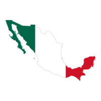 Mexico map with Mexican flag png