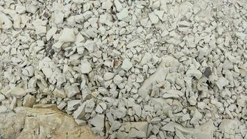 Shards white limestone rock texture details real photo for background