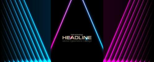 Sci-fi retro laser neon abstract background vector