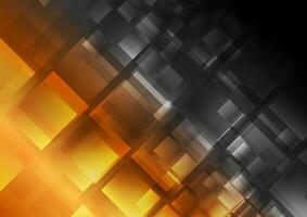 Golden and black contrast glossy squares abstract background vector
