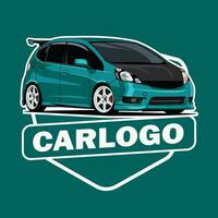 hatchback coche logo modelo vector