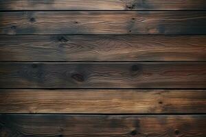 un de madera pared con un oscuro marrón mancha, cerca arriba de un madera pared con un oscuro antecedentes foto
