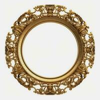 Elaborate filigree Round borders on white Background, AI Generated photo