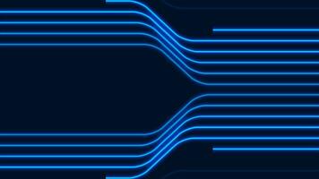 Blue neon curved lines abstract futuristic geometric video animation