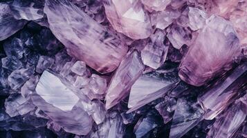 quartz purple stone texture background generative AI photo