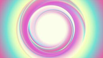 holographique pastel abstrait cercle logo mouvement conception video