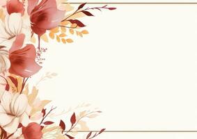 Watercolor floral background photo