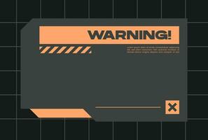 Futuristic pop up interface illustration. Video overlay element. vector