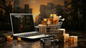 Online shopping concept photo