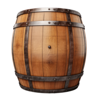 Old wooden barrel isolated png