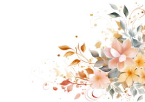 fond floral aquarelle png