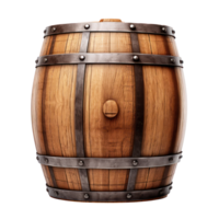 Old wooden barrel isolated png