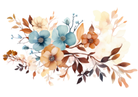 Watercolor floral background png