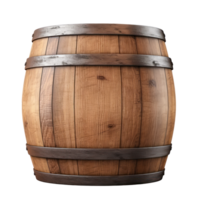 Old wooden barrel isolated png