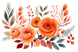 Watercolor floral background png