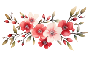 Watercolor floral background png