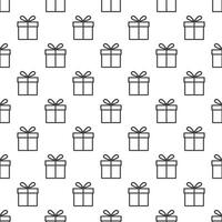 gift icon repeating pattern in black on transparent background suitable for decoration of your design vector