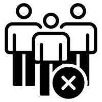 Avoiding Crowds icon Illustration vector