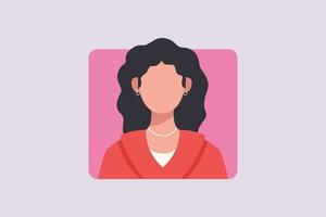 People avatars with young people's faces concept. Colored flat vector illustration isolated.