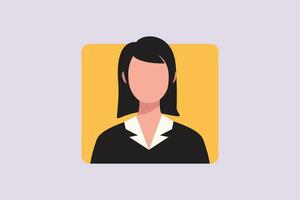 People avatars with young people's faces concept. Colored flat vector illustration isolated.