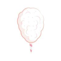 Pink Cotton Candy Simple Line Art Illustration Logo vector