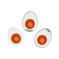 Salted Duck Egg Illustration Logo With Split Yolk vector