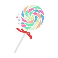 Lollipop illustration logo with vintage colors vector