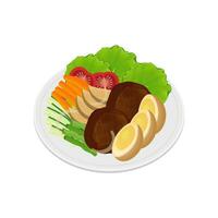 Indonesian Food Selat Solo Vector Illustration logo