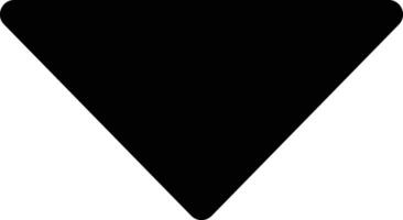 Down triangle icon vector isolated on white background