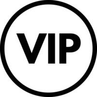 Vip icon in a circle isolated on white background . Vector