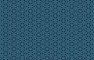 Arabic Islamic geometric blue fabric pattern vector