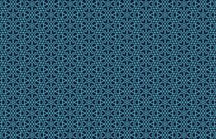 Arabic Islamic geometric blue fabric pattern vector