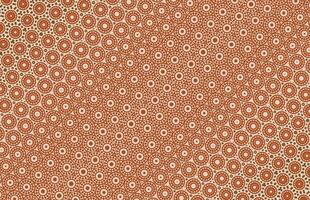Brown circle halftone fabric pattern vector