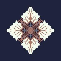 Javanese Batik icon Seamless Pattern vector image